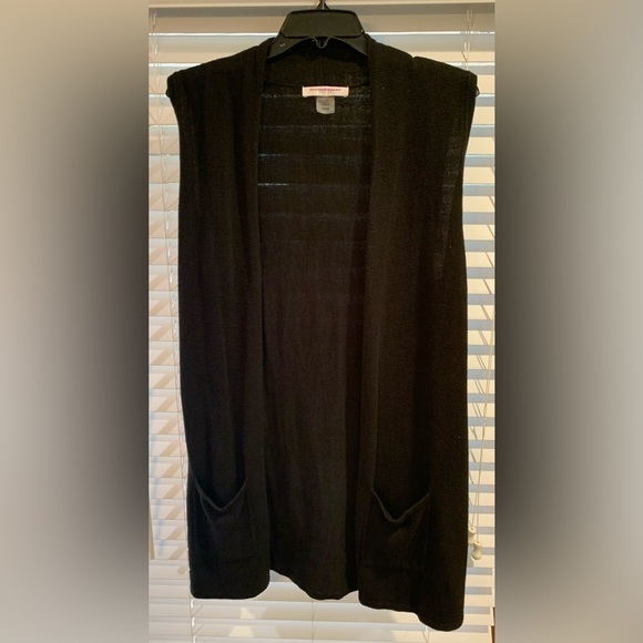Allison Daley Black Long Sweater Vest Size PM - Picture 1 of 6